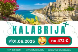 Atpūtas un ceļojumu piedāvājumi 23.05.2025 - 29.05.2025 Eiropas Karību šarms Itālijas dienvidos Latvia Tours